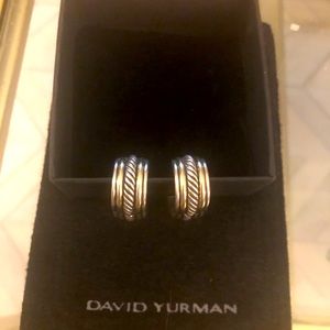 David Yurman Classic Cable Silver/Gold Earrings